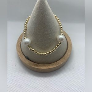 Custom made 14k 4 mm Gold filled Pearl bracelet